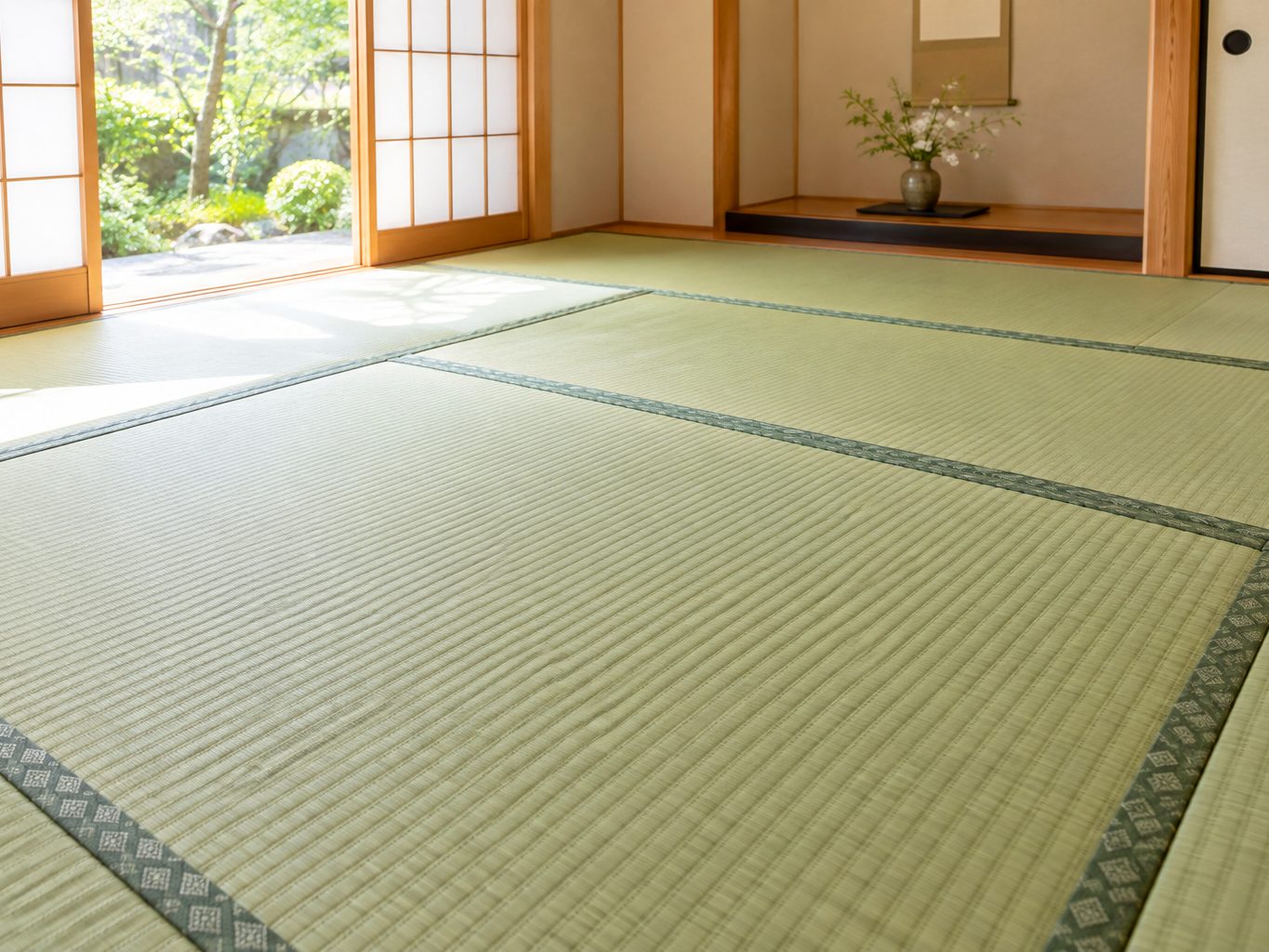 表替えで青い畳になった同じ和室（イメージ写真）