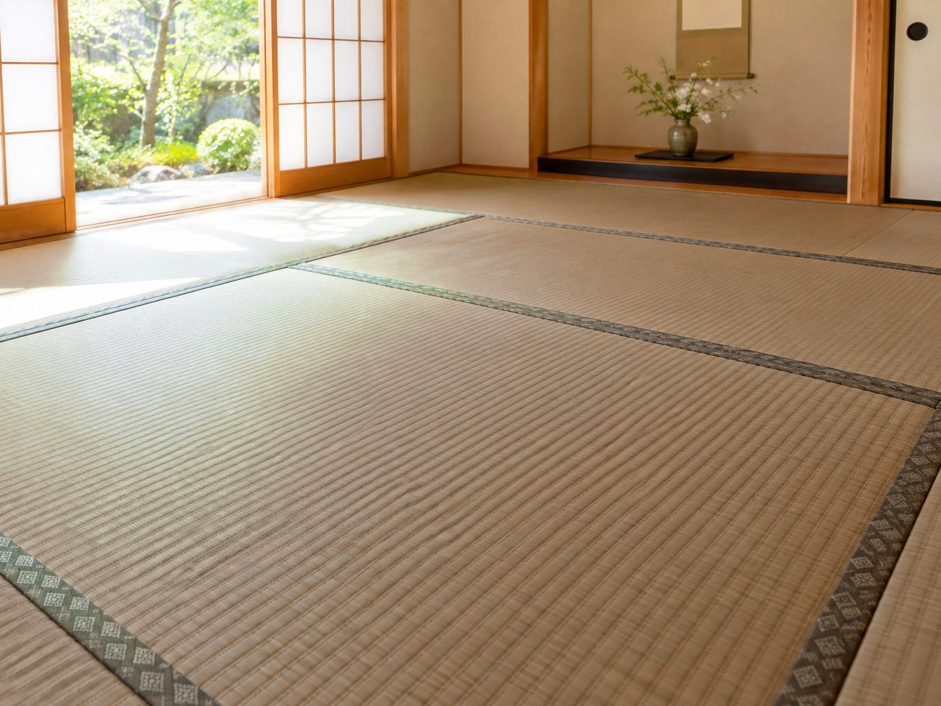 日焼けして黄色くなった畳の和室（イメージ写真）